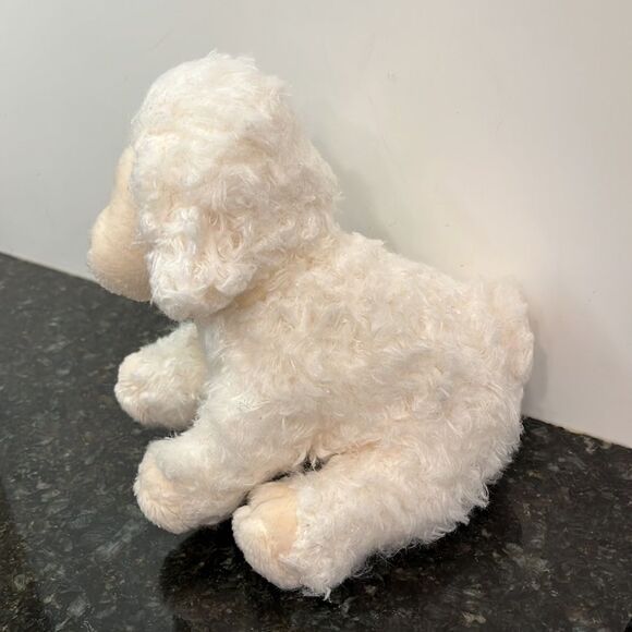 Vintage Russ Berrie Woolo White Lamb Sheep Plush Yellow Floral Bow Shagg… - Picture 3 of 5